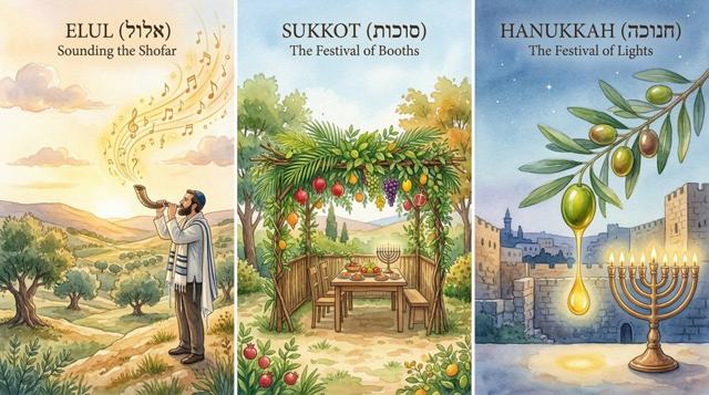 Seasonal Rhythms — Jewish festival artwork